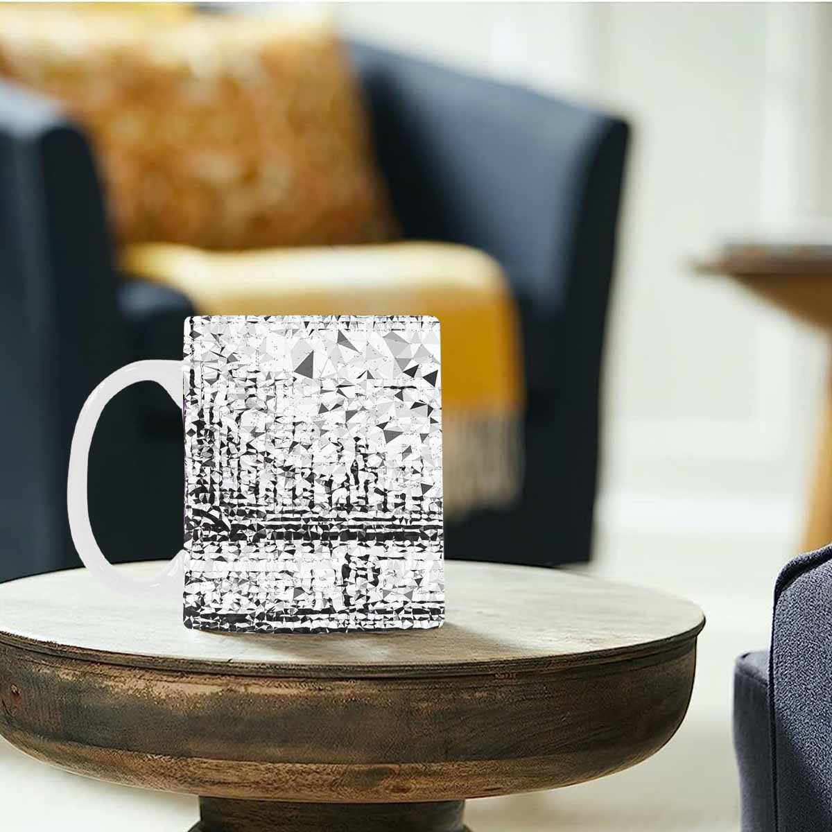 Quality Mug, coffee mug, tea cup, B & W Abstract, Set 1, design 115