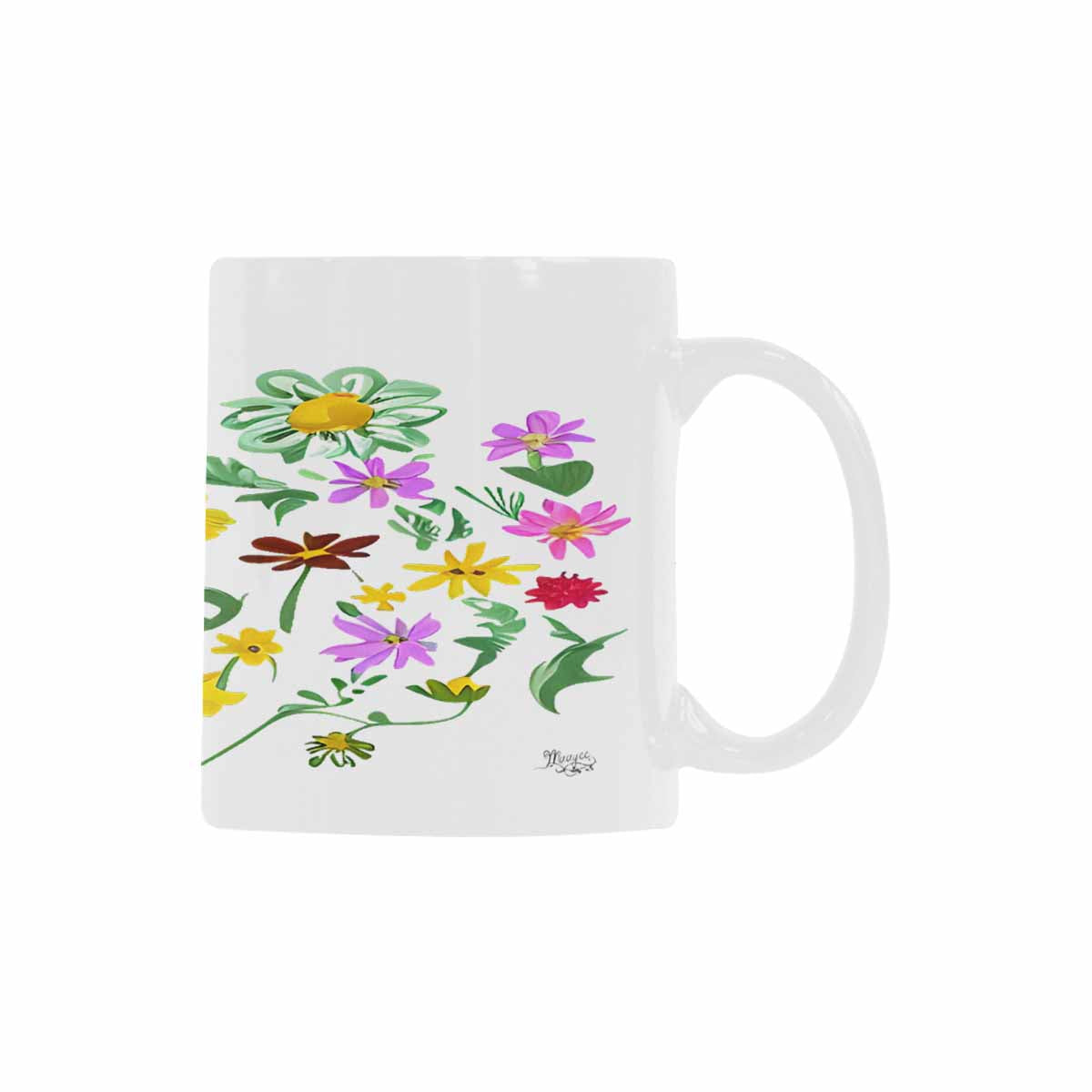 Quality Mug, coffee mug, tea cup, Bright florals, Set 2, design 94