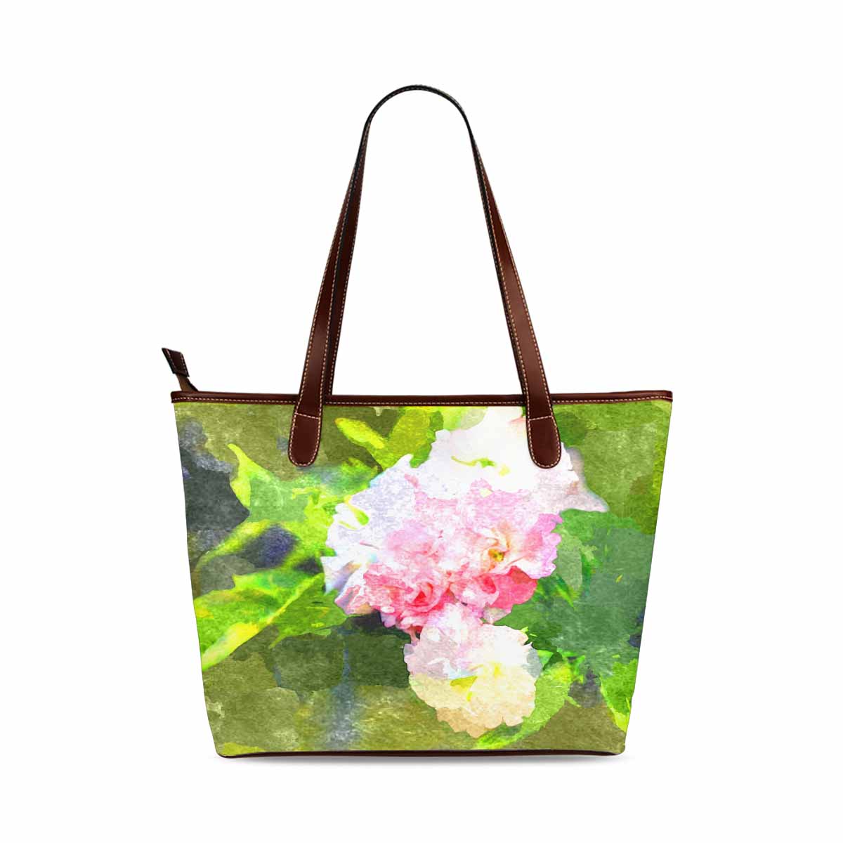 Classic Fabric handbag, watercolor floral, design 75