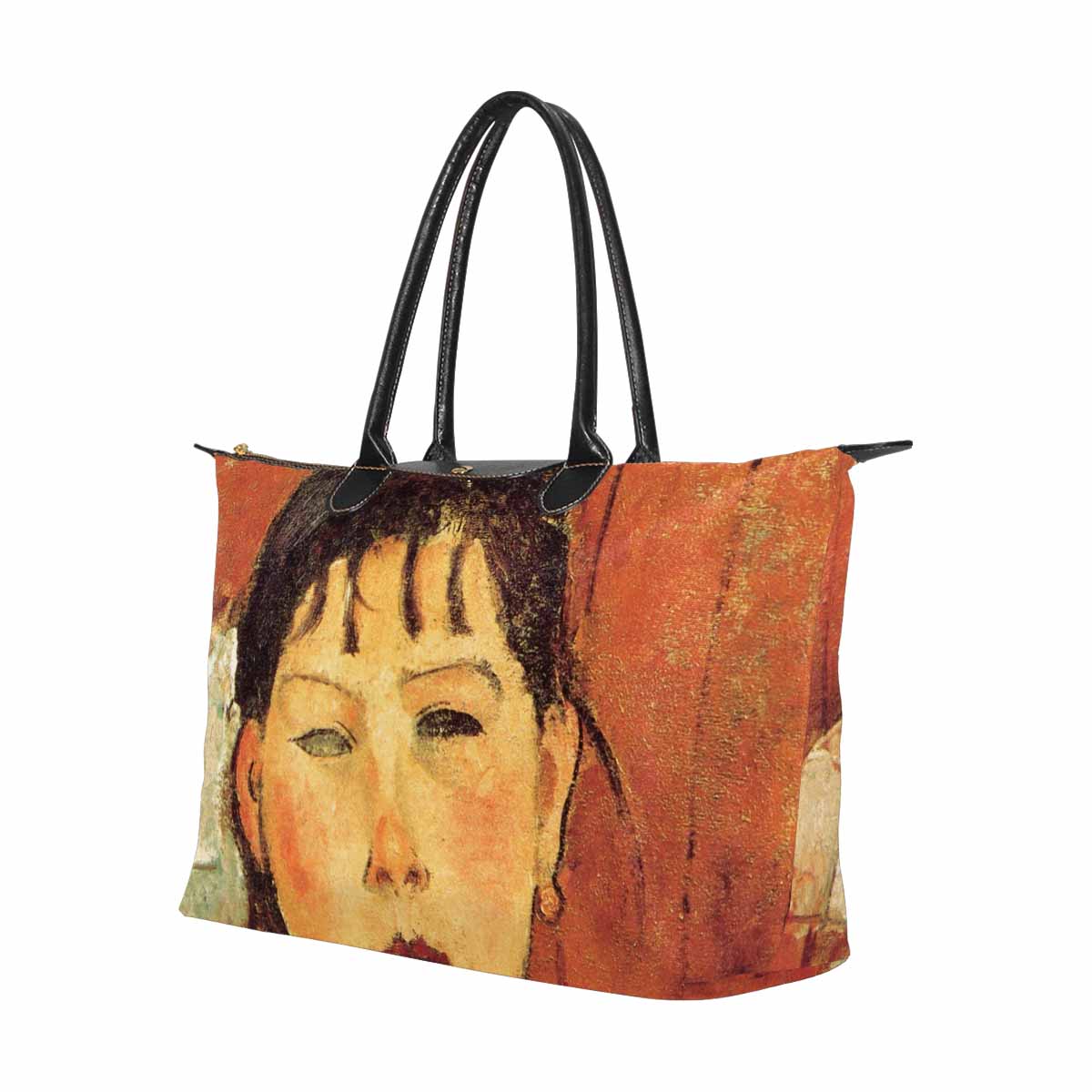 Classic handbag, Modigliani design, choice of 2 colors, Marie