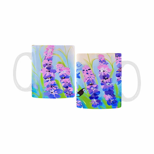 USA made Quality Mug, coffee mug, tea cup, Bright florals, Set 1, Design 95