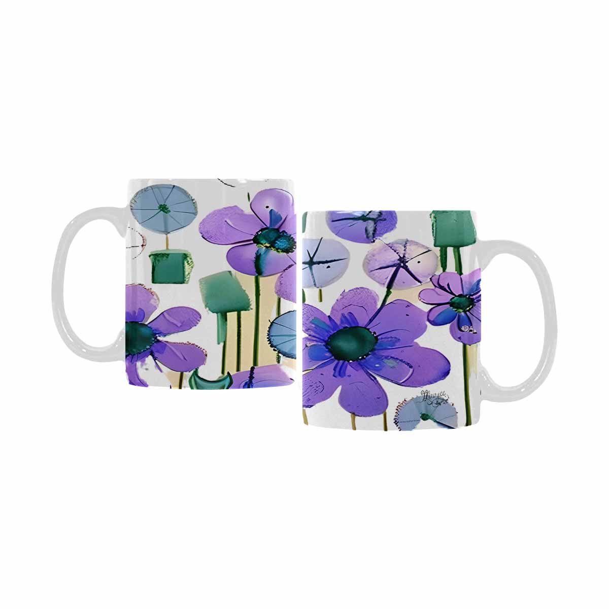 Quality Mug, coffee mug, tea cup, Bright florals, Set 1A, Design 149