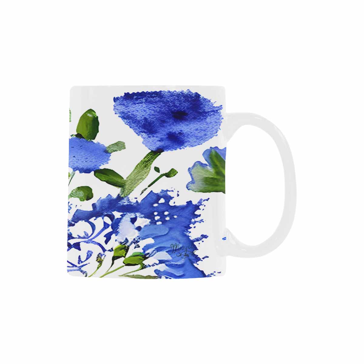 USA made Quality Mug, coffee mug, tea cup, Bright florals, Set 1A, Design 24