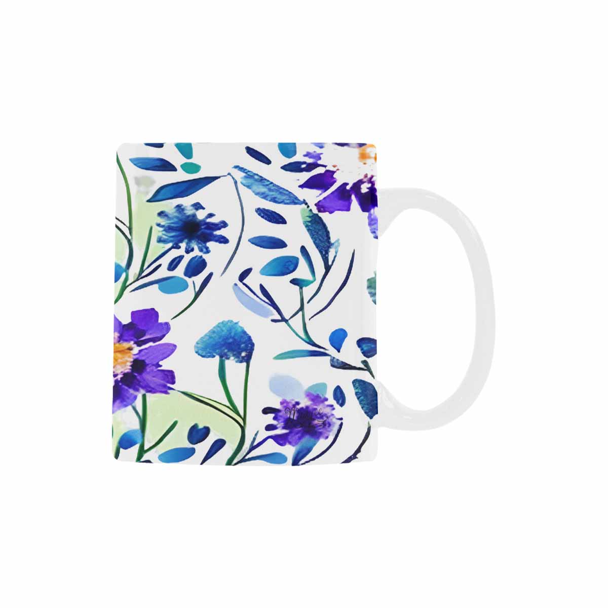 USA made Quality Mug, coffee mug, tea cup, Bright florals, Set 1A, Design 28