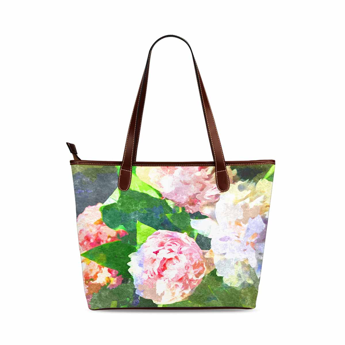 Classic Fabric handbag, watercolor floral, design 97