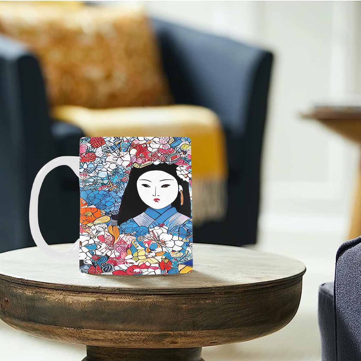 Quality Mug, coffee mug, tea cup, Asian Faces, Design 22