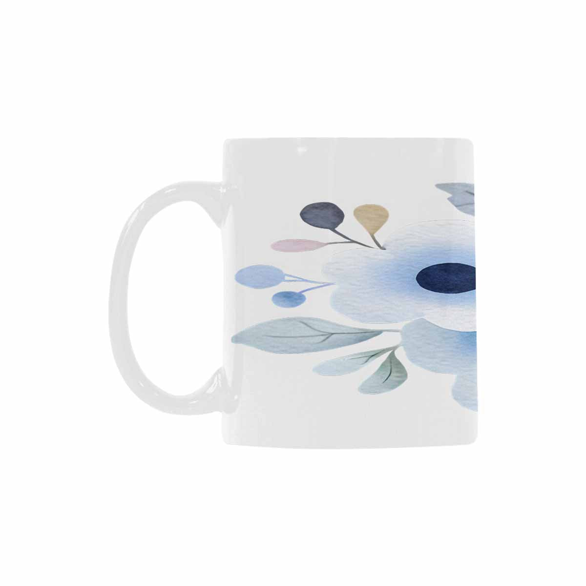 USA made Quality Mug, coffee mug, tea cup, Bright florals, Set 2, design 20