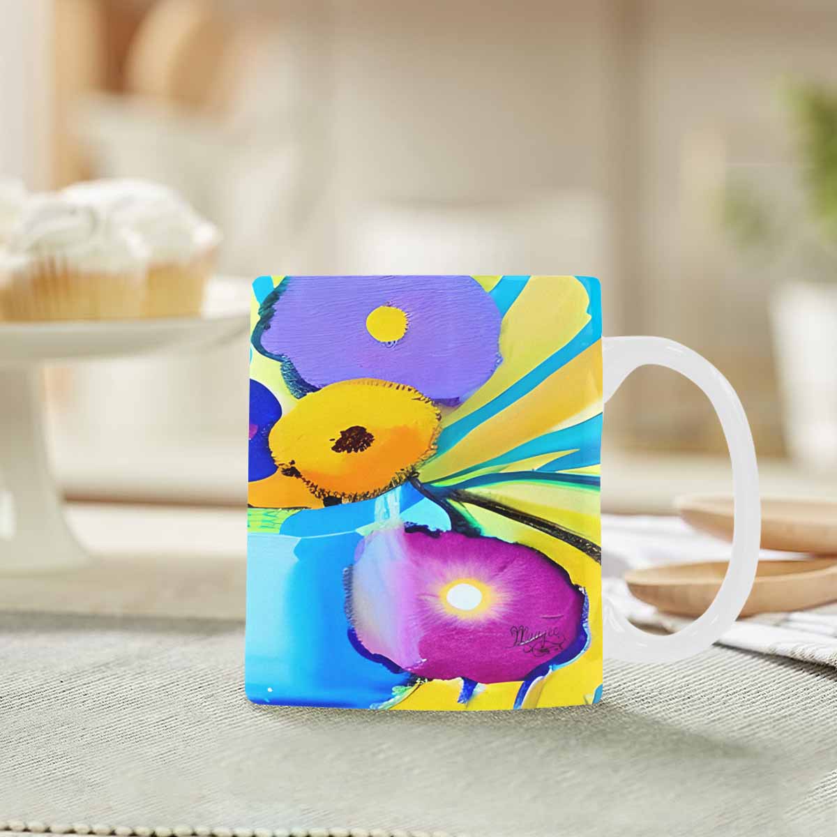 Quality Mug, coffee mug, tea cup, Bright florals, Set 1, Design 70