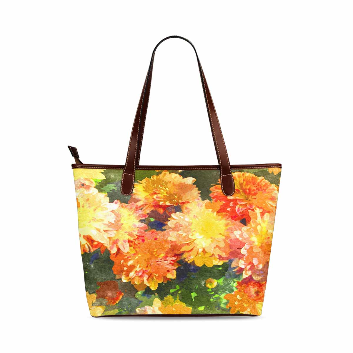 Classic Fabric handbag, watercolor floral, design 153