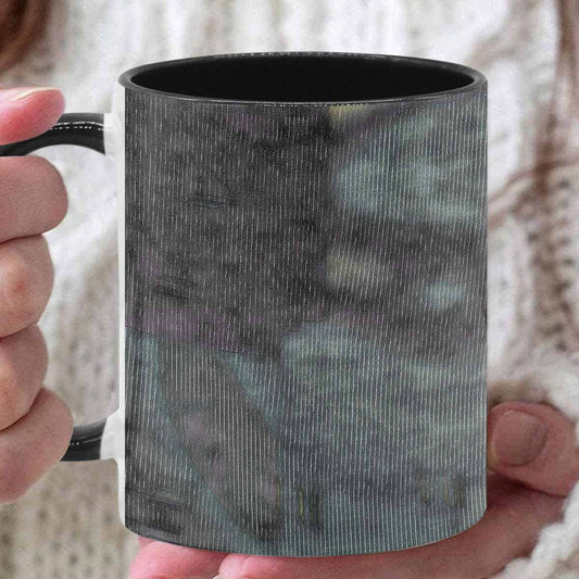 Coffee Mug, tea cup, black core, abstract, design 123