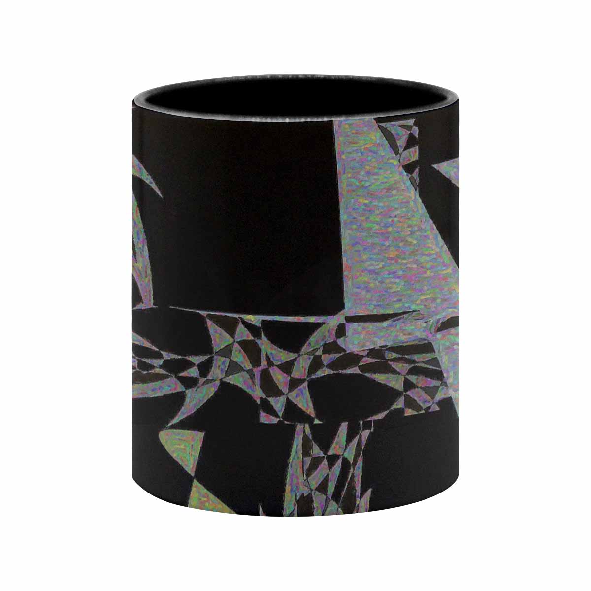Coffee Mug, tea cup, black core, abstract, design 43