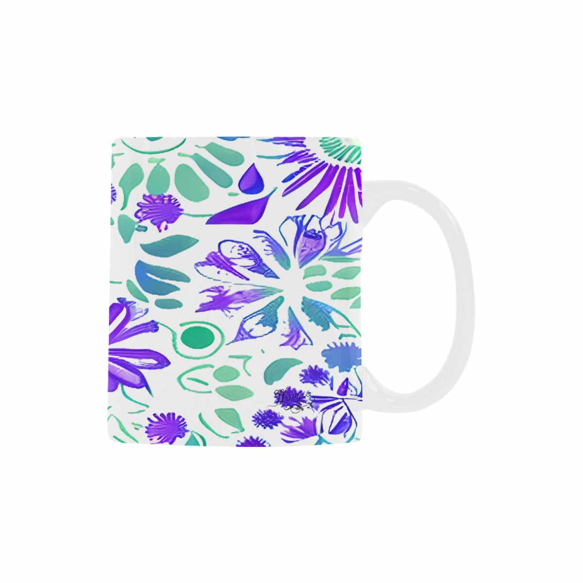 USA made Quality Mug, coffee mug, tea cup, Bright florals, Set 1A, Design 124