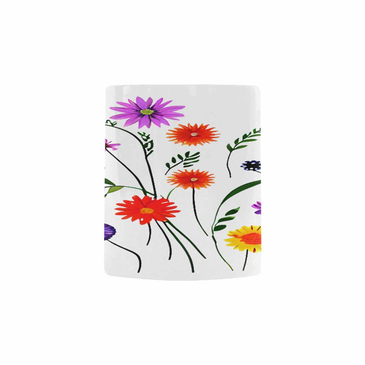 USA made Quality Mug, coffee mug, tea cup, Bright florals, Set 2, design 84