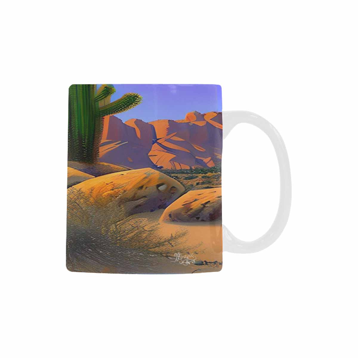 Coffee Mug, tea cup, desert scene, design 12