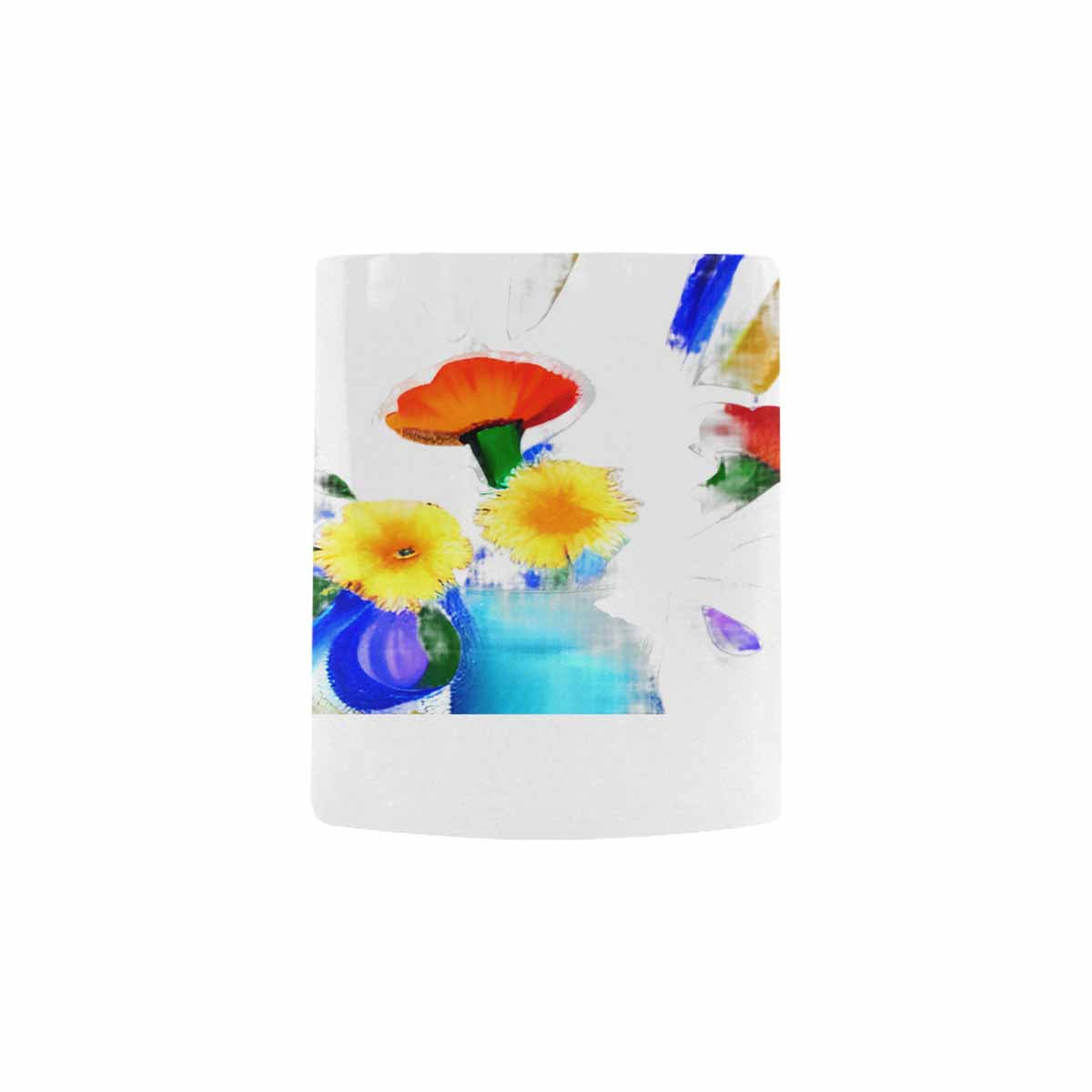 USA made Quality Mug, coffee mug, tea cup, Bright florals, Set 1A, Design 73