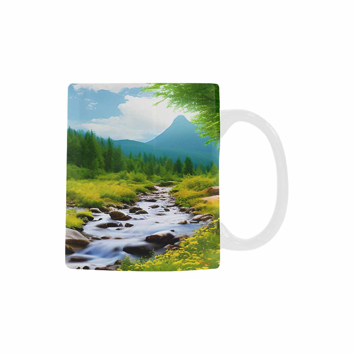 Rivers & Mountains Landscape mugs, set 1 design 12