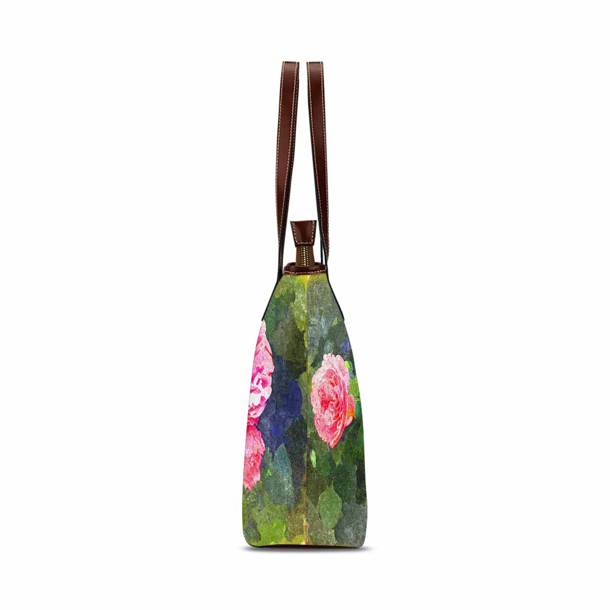 Classic Fabric handbag, watercolor floral, design 233