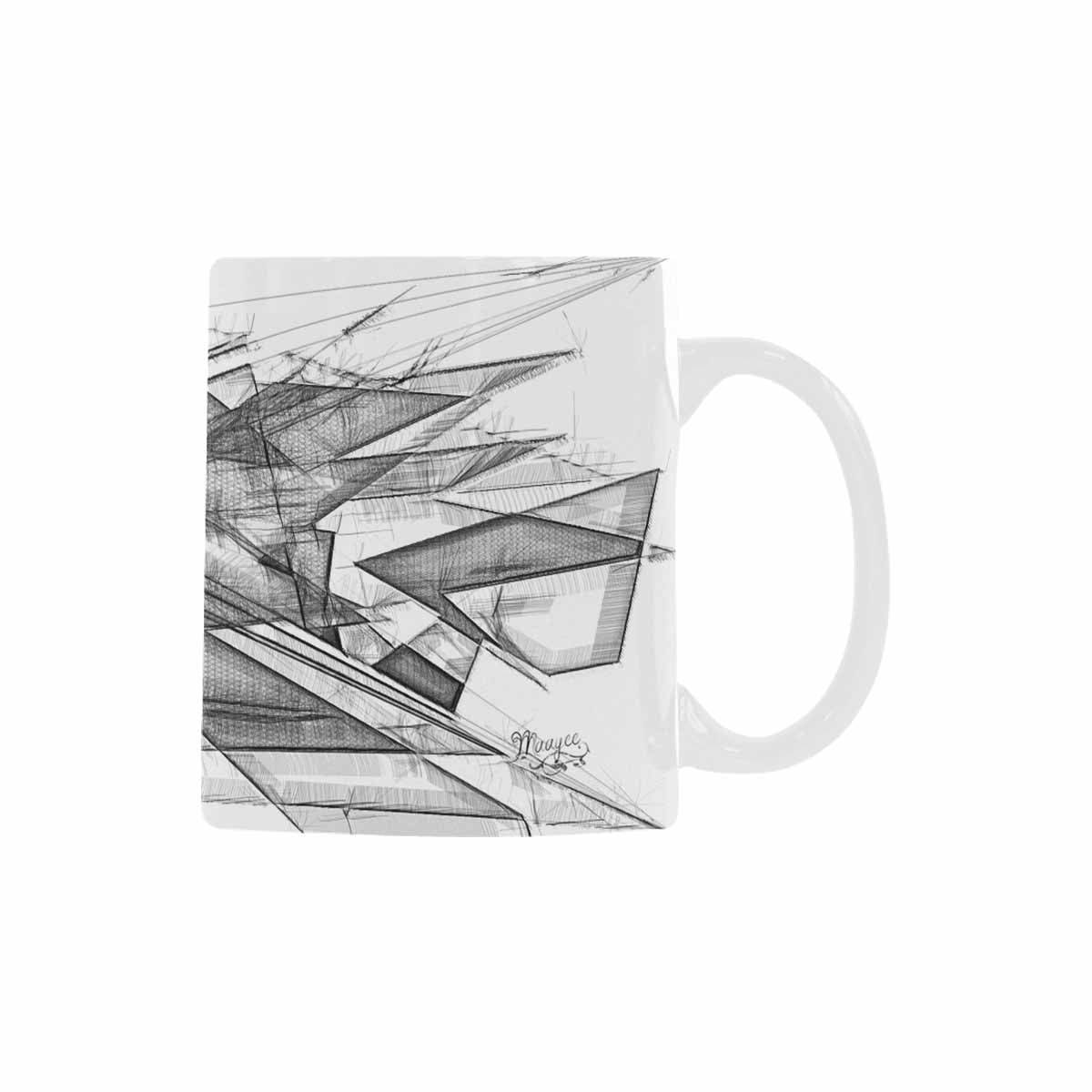 Quality Mug, coffee mug, tea cup, B & W Abstract, Set 1, design 167