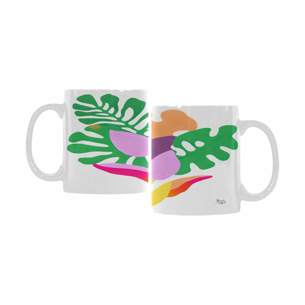 Quality Mug, coffee mug, tea cup, Bright florals, Set 2, design 82