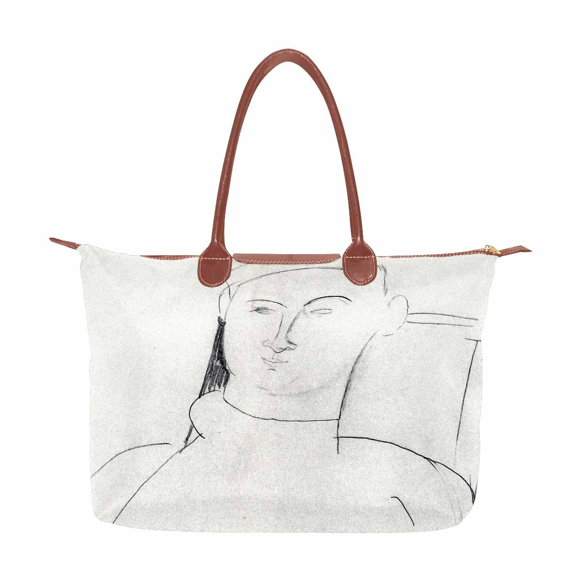 Classic handbag, Modigliani design, choice of 2 colors, Jacques Lipchitz