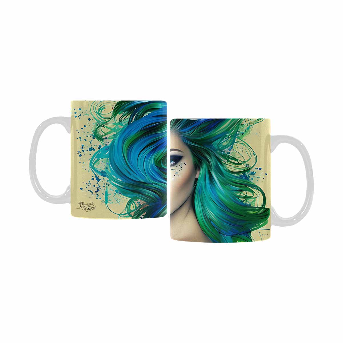 Coffee Mug, tea cup,caucasian Face, design 30