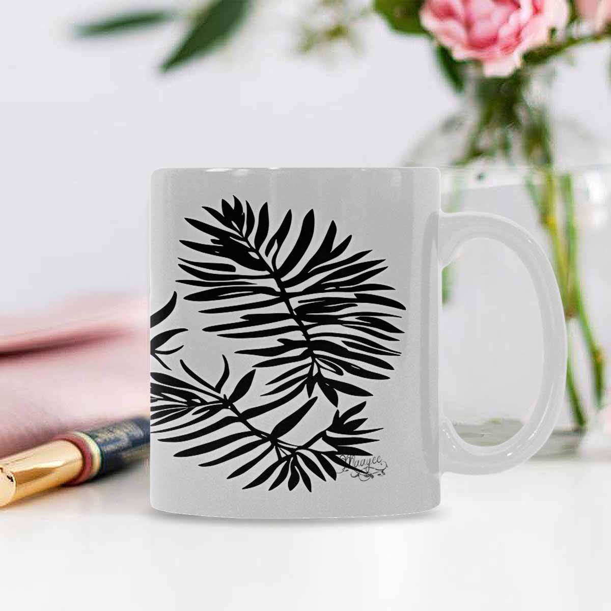 Quality Mug, coffee mug, tea cup, B & W Abstract, Set 1, design 20