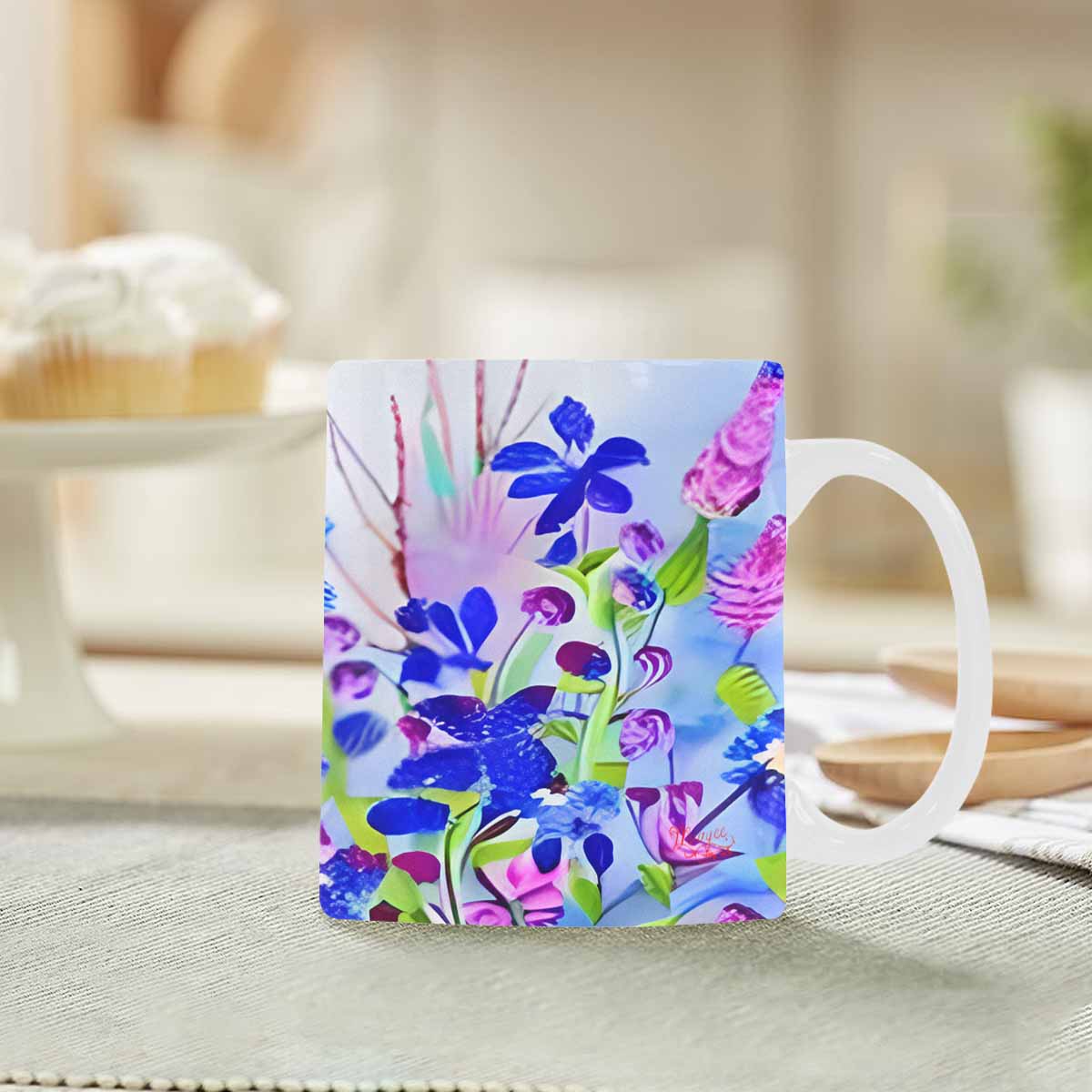 Quality Mug, coffee mug, tea cup, Bright florals, Set 1, Design 9