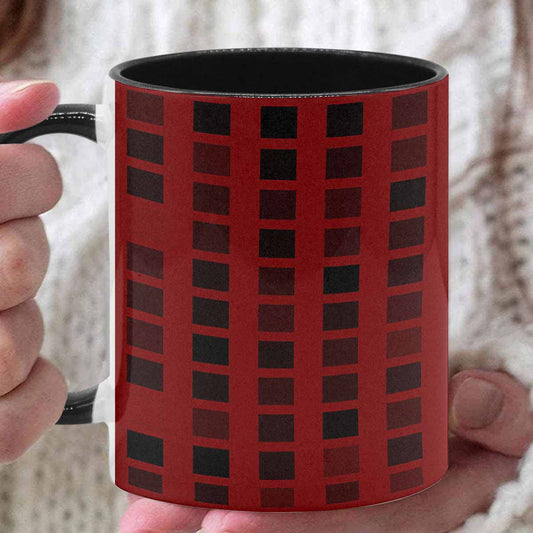 Coffee Mug, tea cup, black core, abstract, design 139