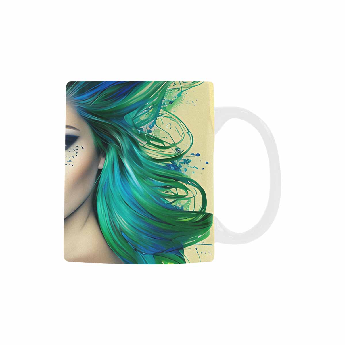 USA, Color Coffee Mug, tea cup, caucasian Face, design 30