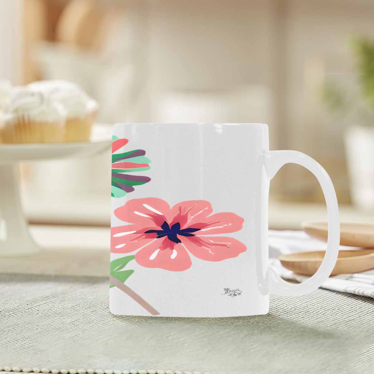 Quality Mug, coffee mug, tea cup, Bright florals, Set 2, design 97