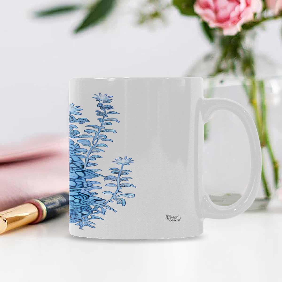 Quality Mug, coffee mug, tea cup, Bright florals, Set 2, design 24
