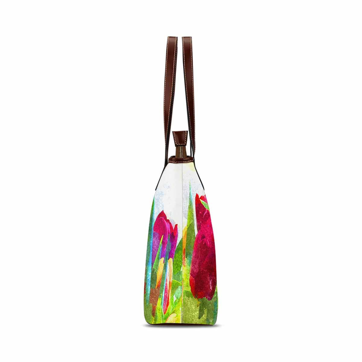 Classic Fabric handbag, watercolor floral, design 277