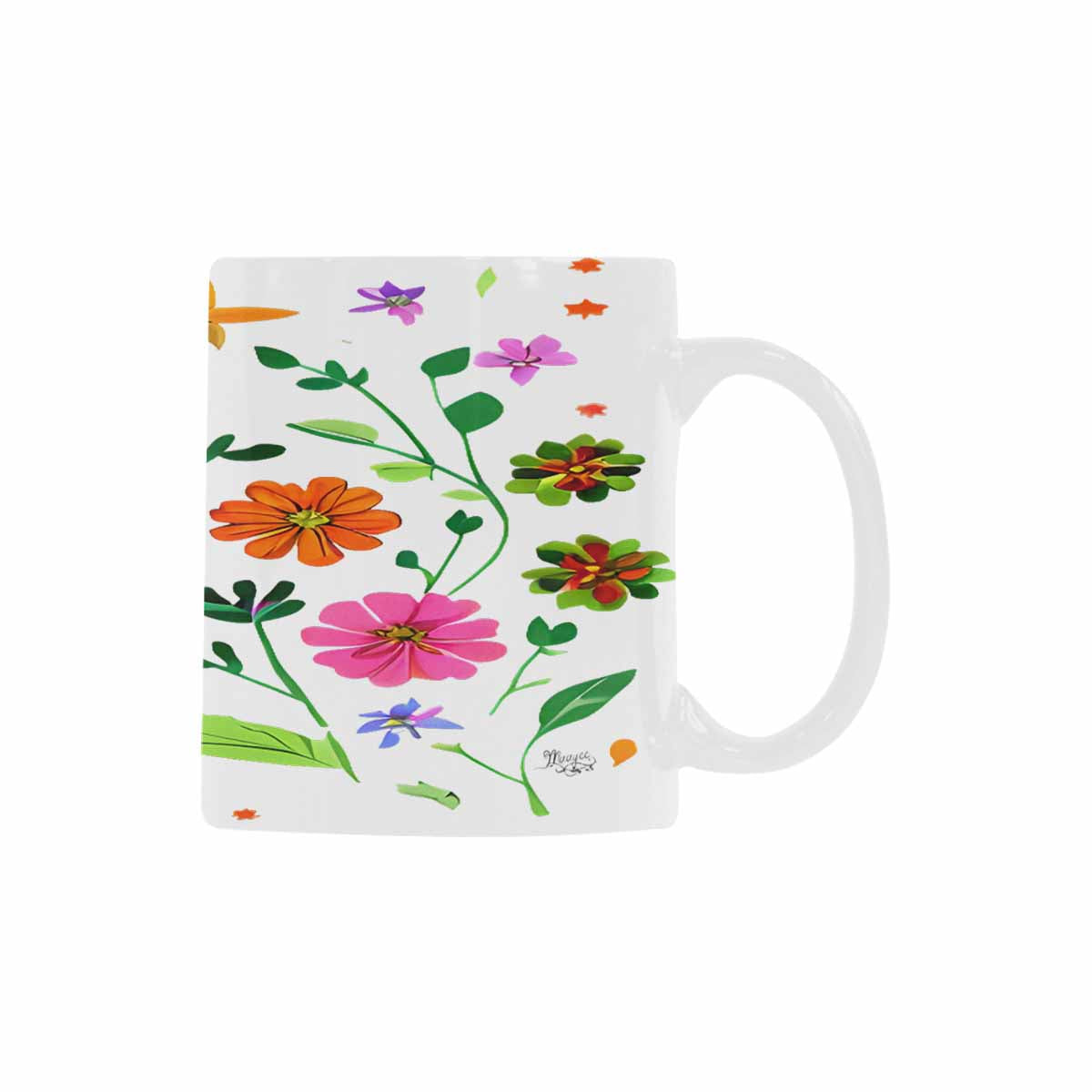 Quality Mug, coffee mug, tea cup, Bright florals, Set 2, design 67