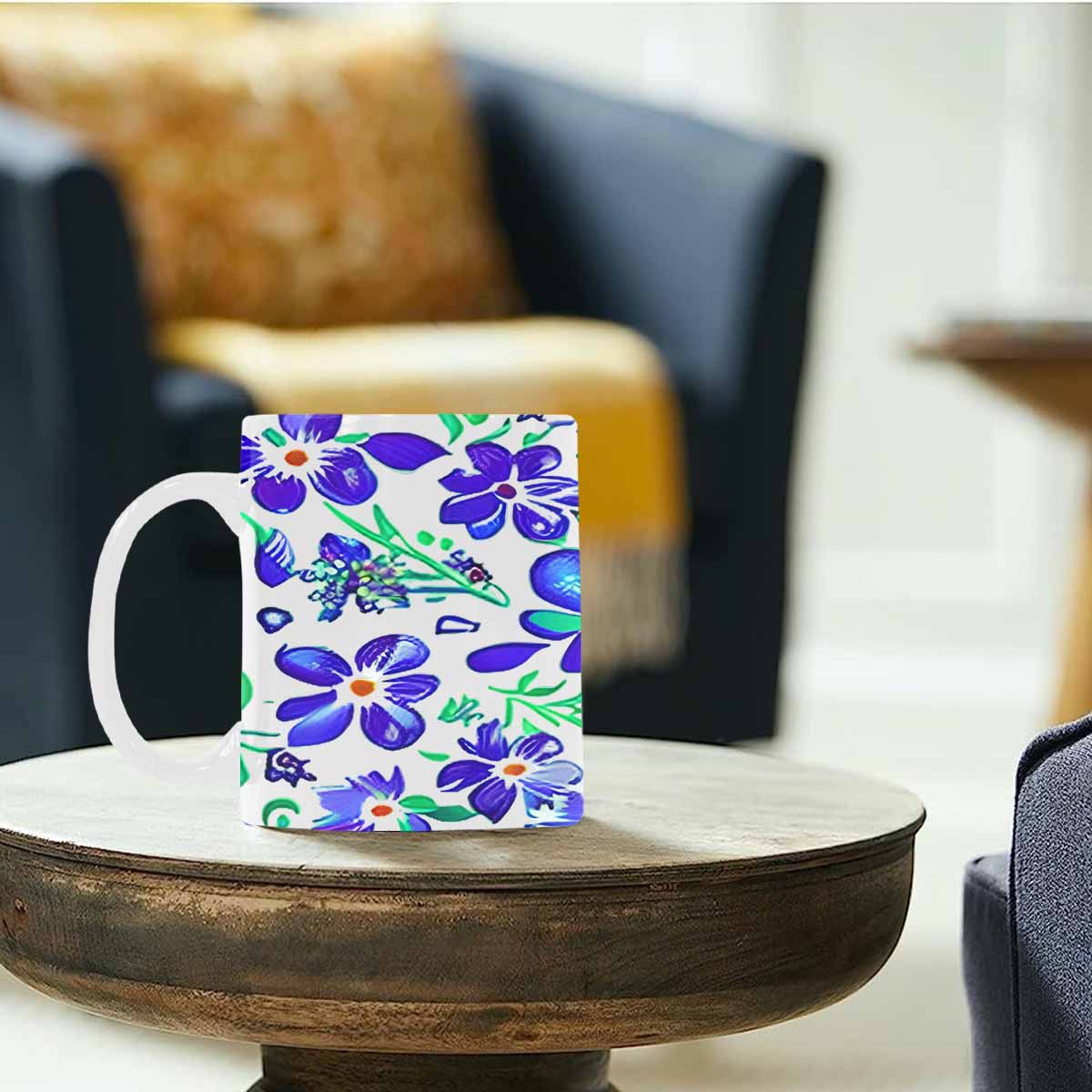 Quality Mug, coffee mug, tea cup, Bright florals, Set 1A, Design 120