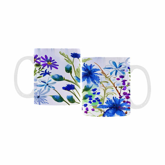 USA made Quality Mug, coffee mug, tea cup, Bright florals, Set 1, Design 6