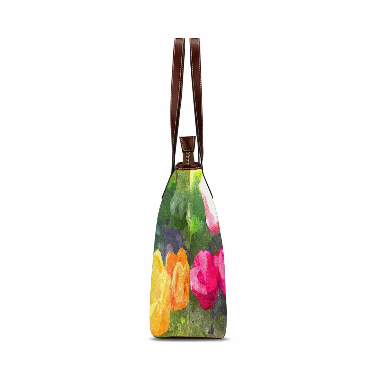 Classic Fabric handbag, watercolor floral, design 248