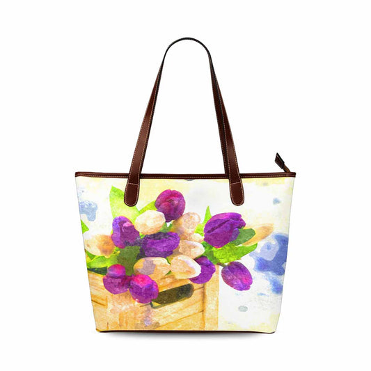 Classic Fabric handbag, watercolor floral, design 13