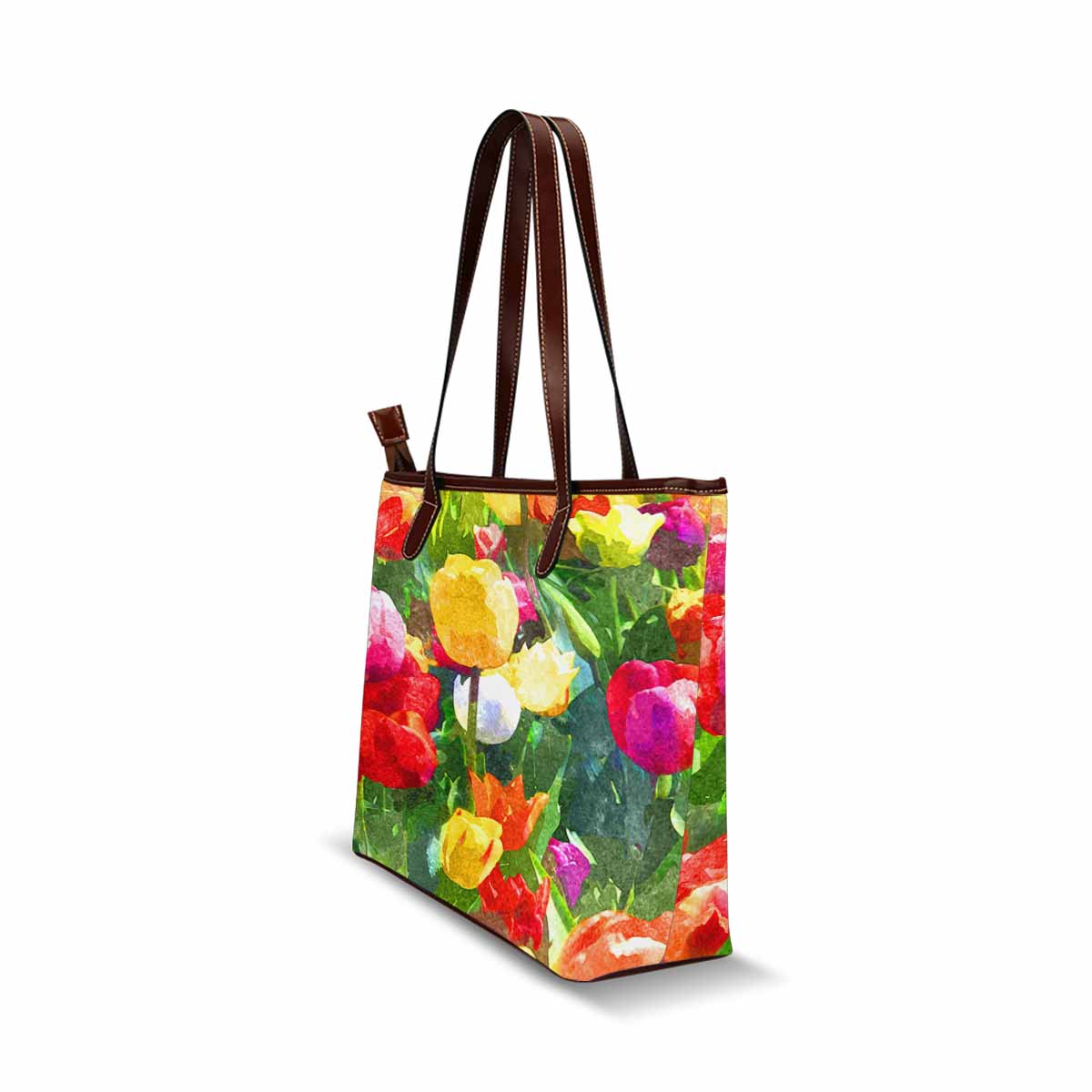 Classic Fabric handbag, watercolor floral, design 247