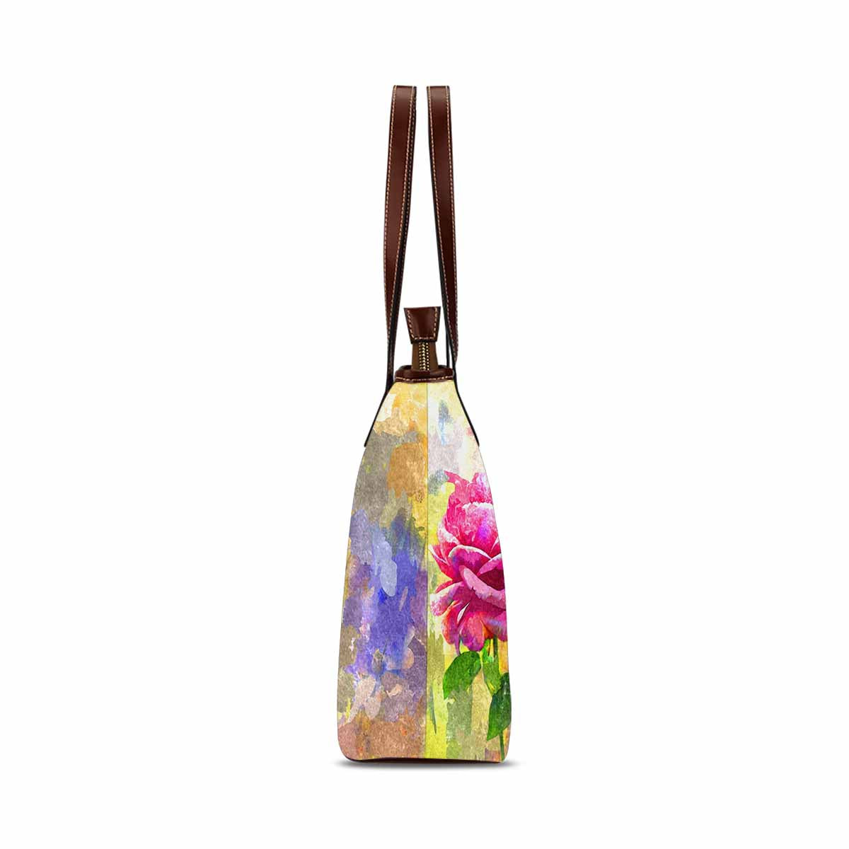 Classic Fabric handbag, watercolor floral, design 186