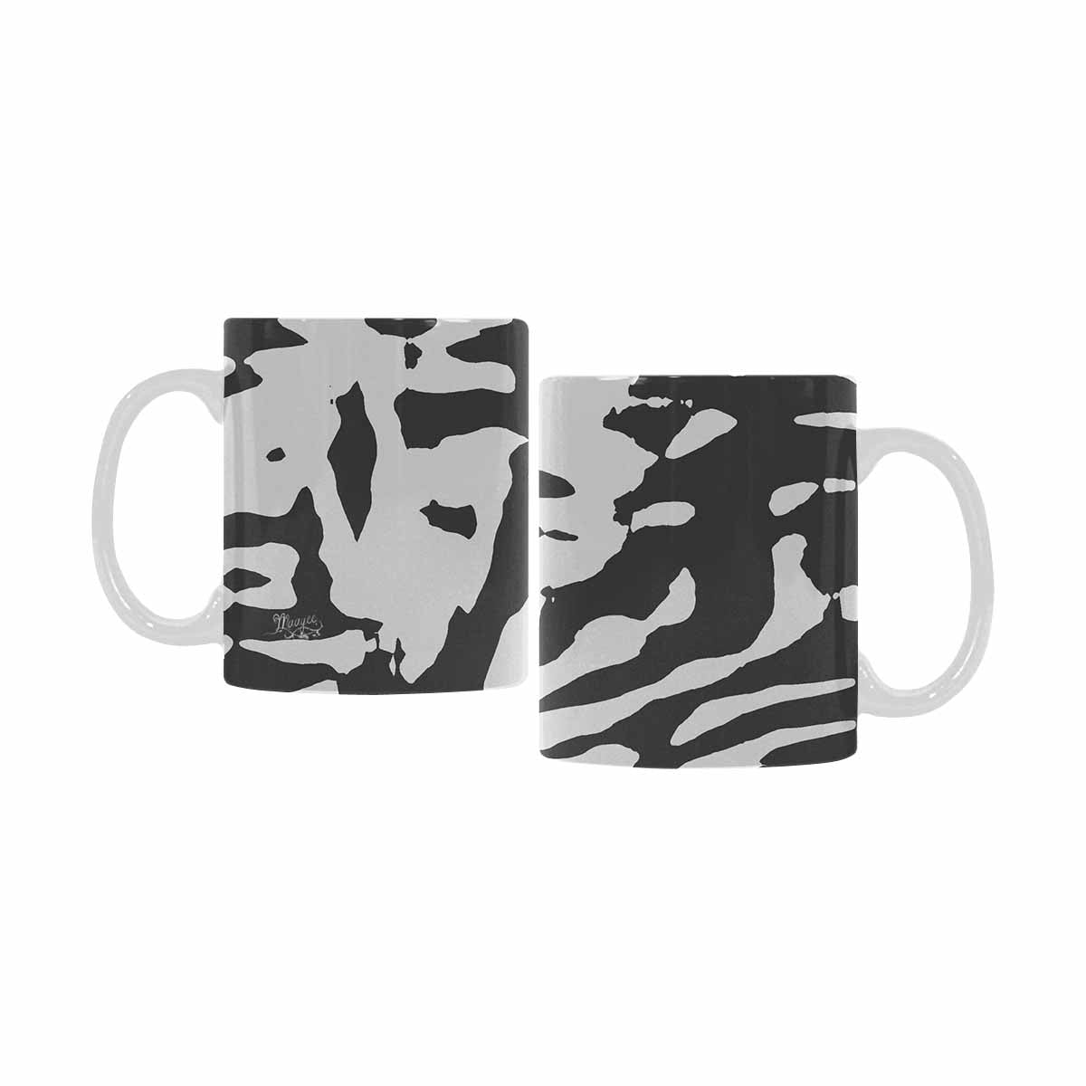 Quality Mug, coffee mug, tea cup, B & W Abstract, Set 1, design 3