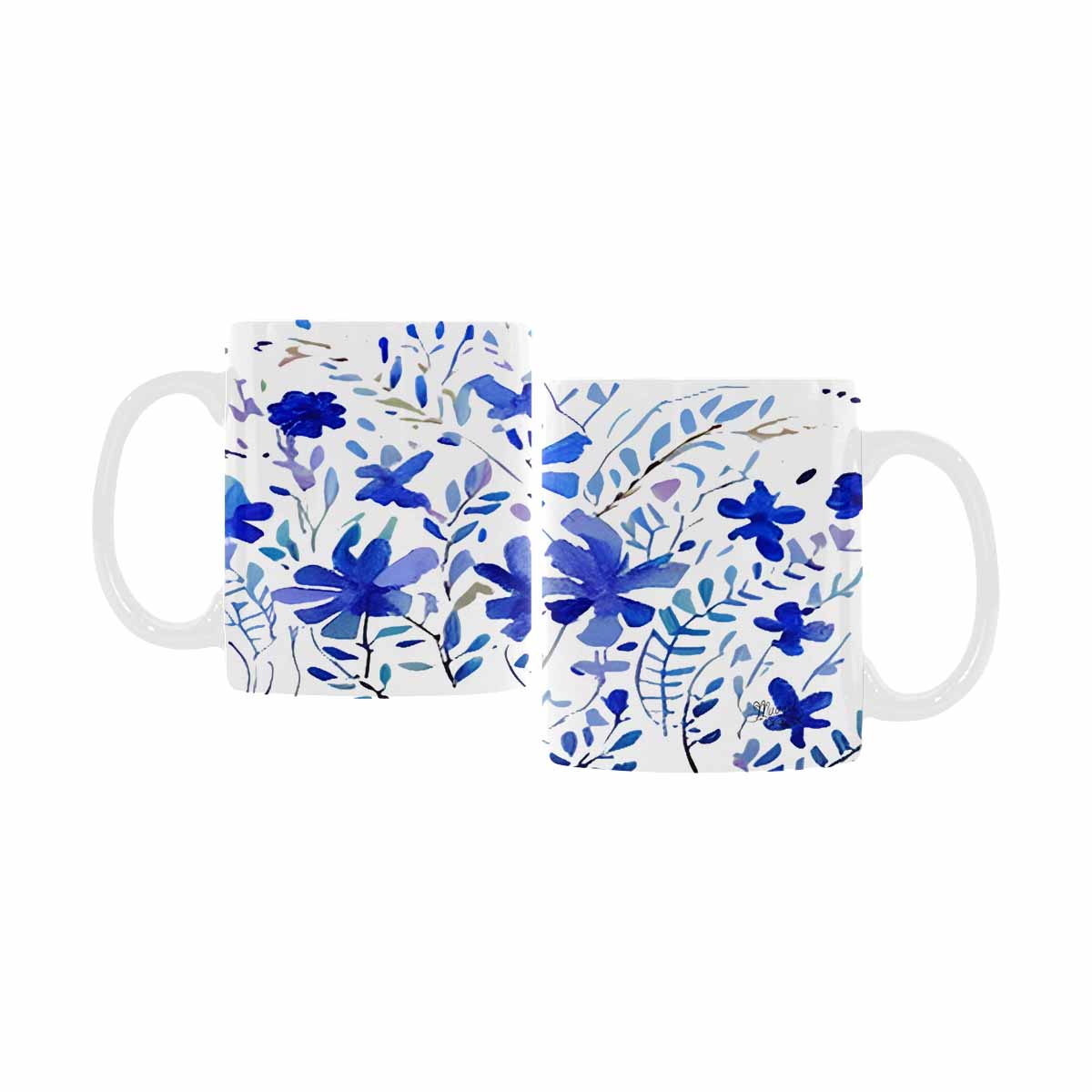 USA made Quality Mug, coffee mug, tea cup, Bright florals, Set 1A, Design 10