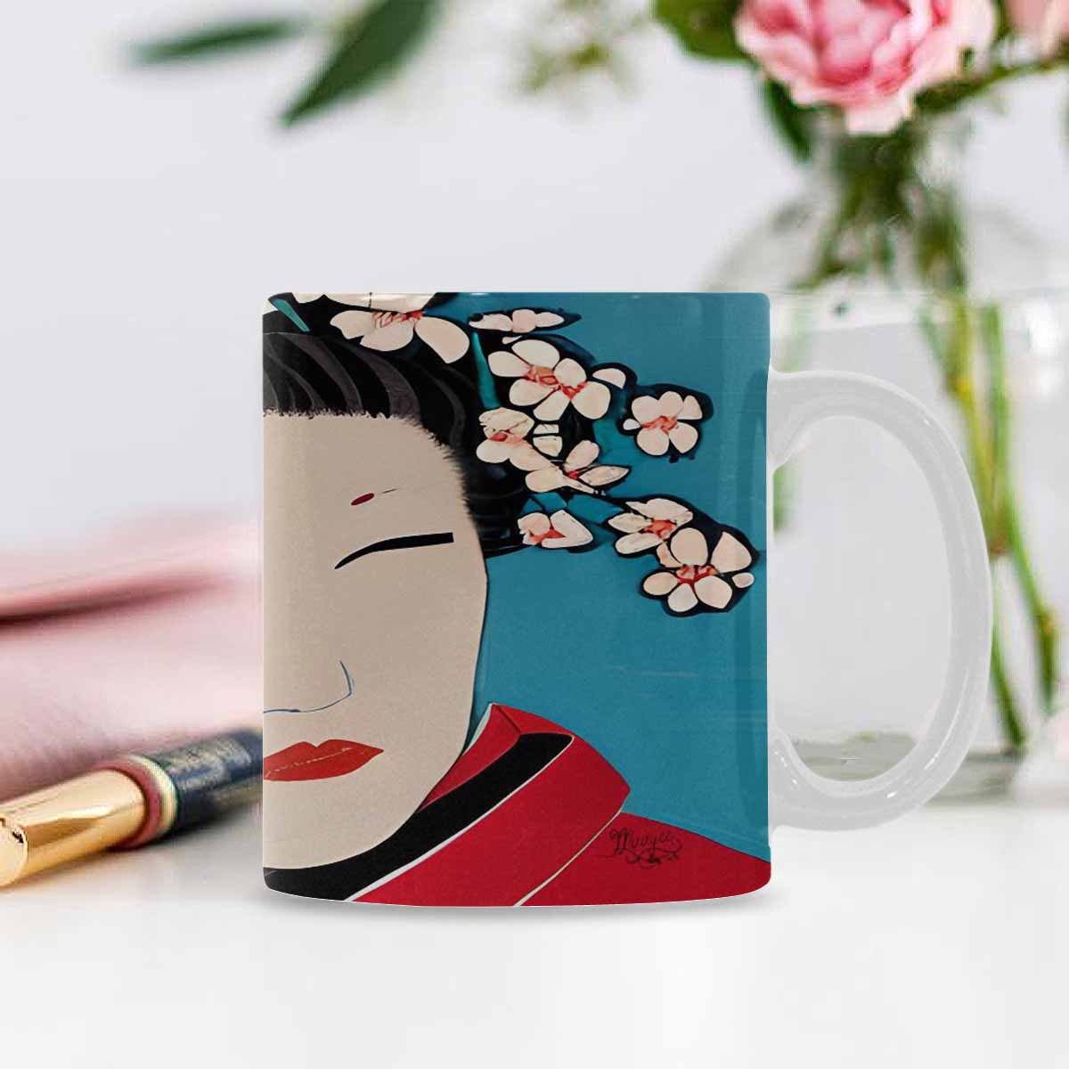 Quality Mug, coffee mug, tea cup, Asian Faces, Design 50