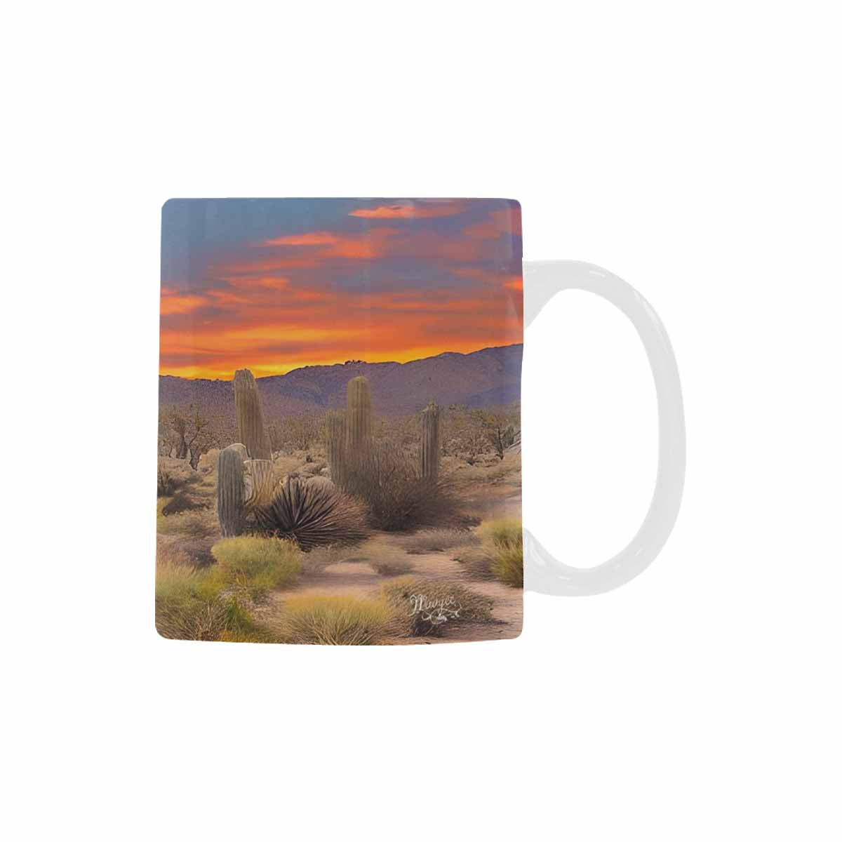 Coffee Mug, tea cup, desert scene, design 78