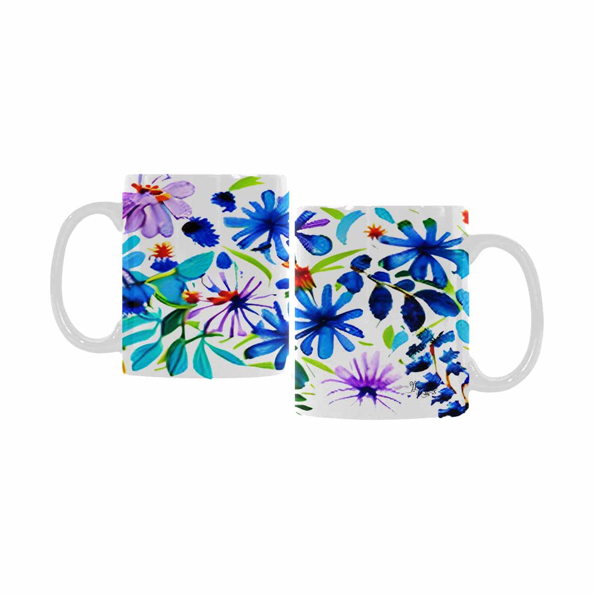 Quality Mug, coffee mug, tea cup, Bright florals, Set 1A, Design 15