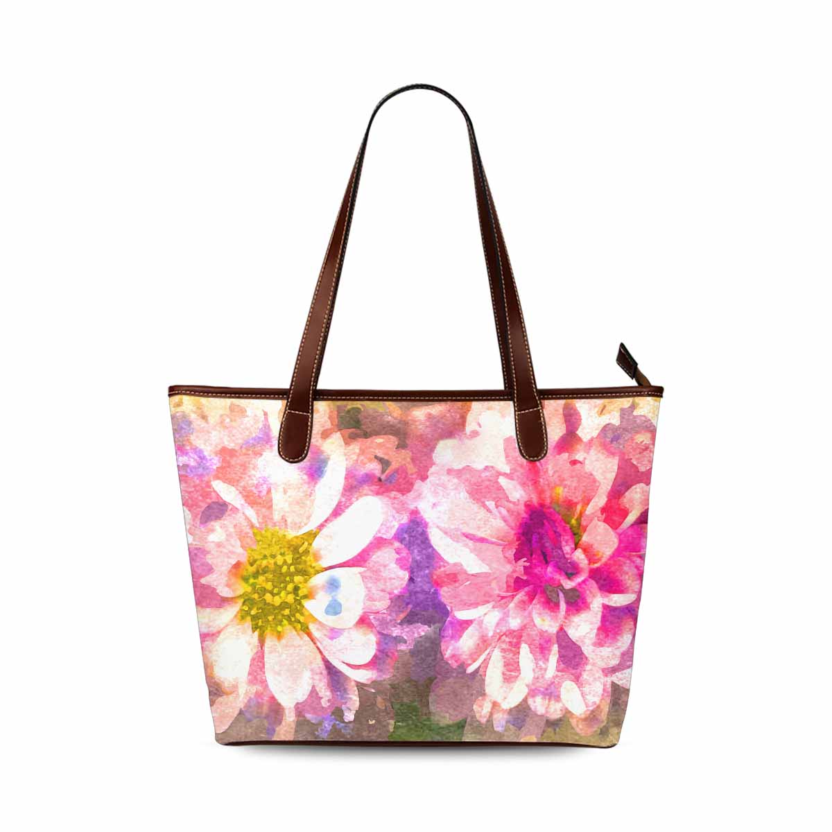 Classic Fabric handbag, watercolor floral, design 33