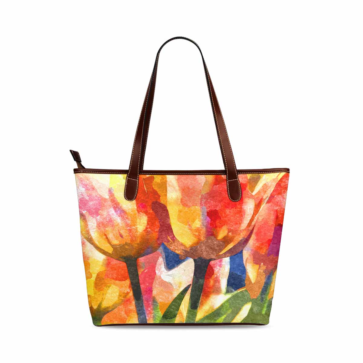 Classic Fabric handbag, watercolor floral, design 249