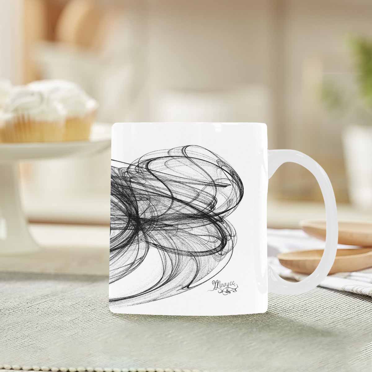 Quality Mug, coffee mug, tea cup, B & W Abstract, Set 1, design 133