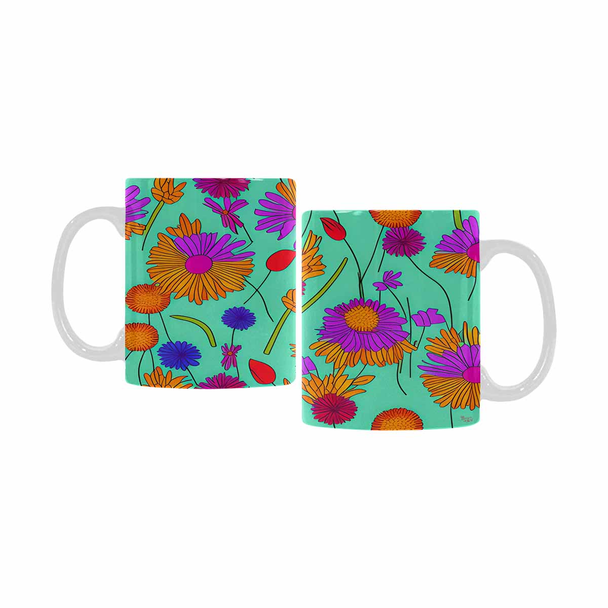 Quality Mug, coffee mug, tea cup, Set 1, Mixed Floral design 5