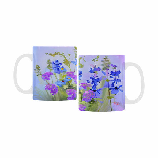 USA made Quality Mug, coffee mug, tea cup, Bright florals, Set 1, Design 92