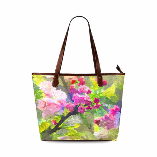 Classic Fabric handbag, watercolor floral, design 74